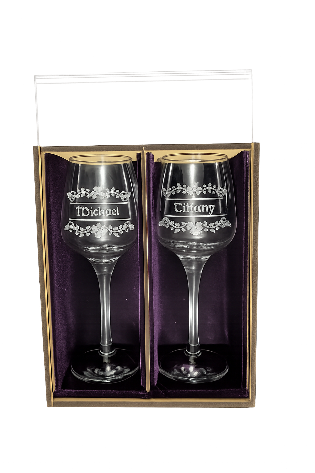 Engraved Wine Glasses image